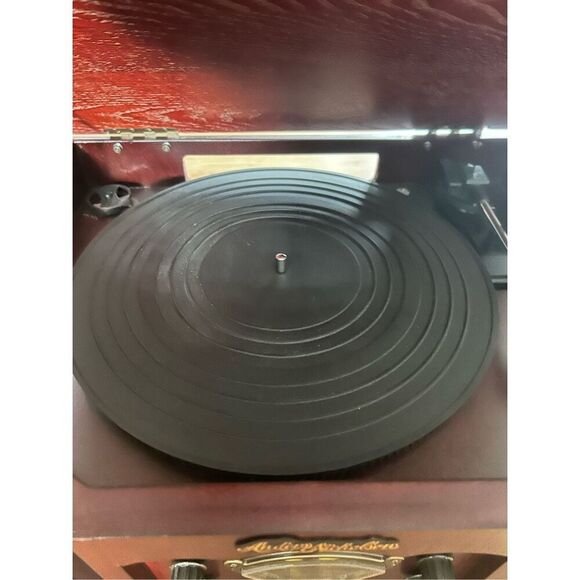 Anders Nicholson Wood Turntable Cassette CD Stereo System AM/FM Radio - Picture 2 of 6